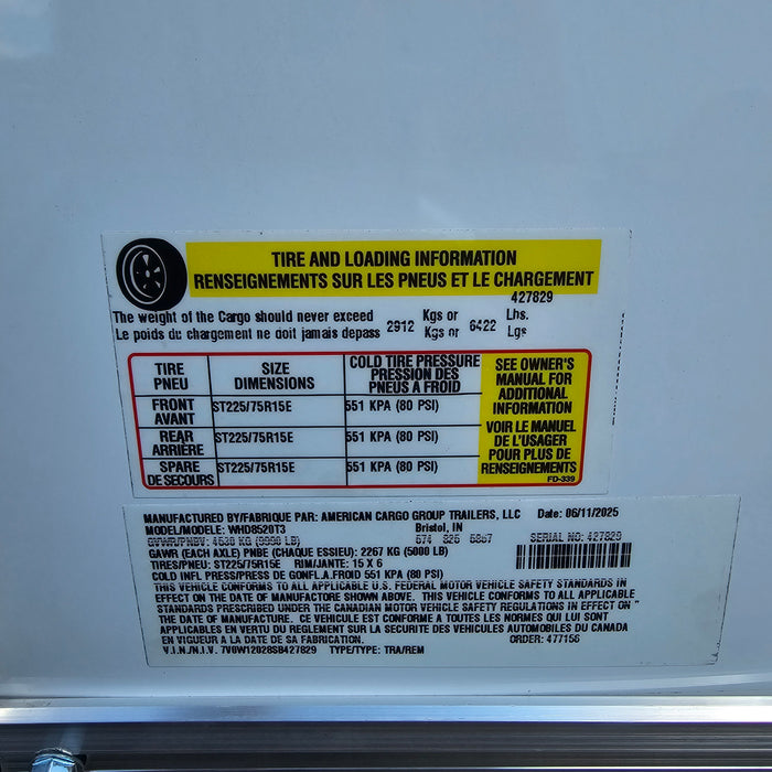 Wells Cargo WHD8520T3 20 ft. Wagon Hd Enclosed Trailer