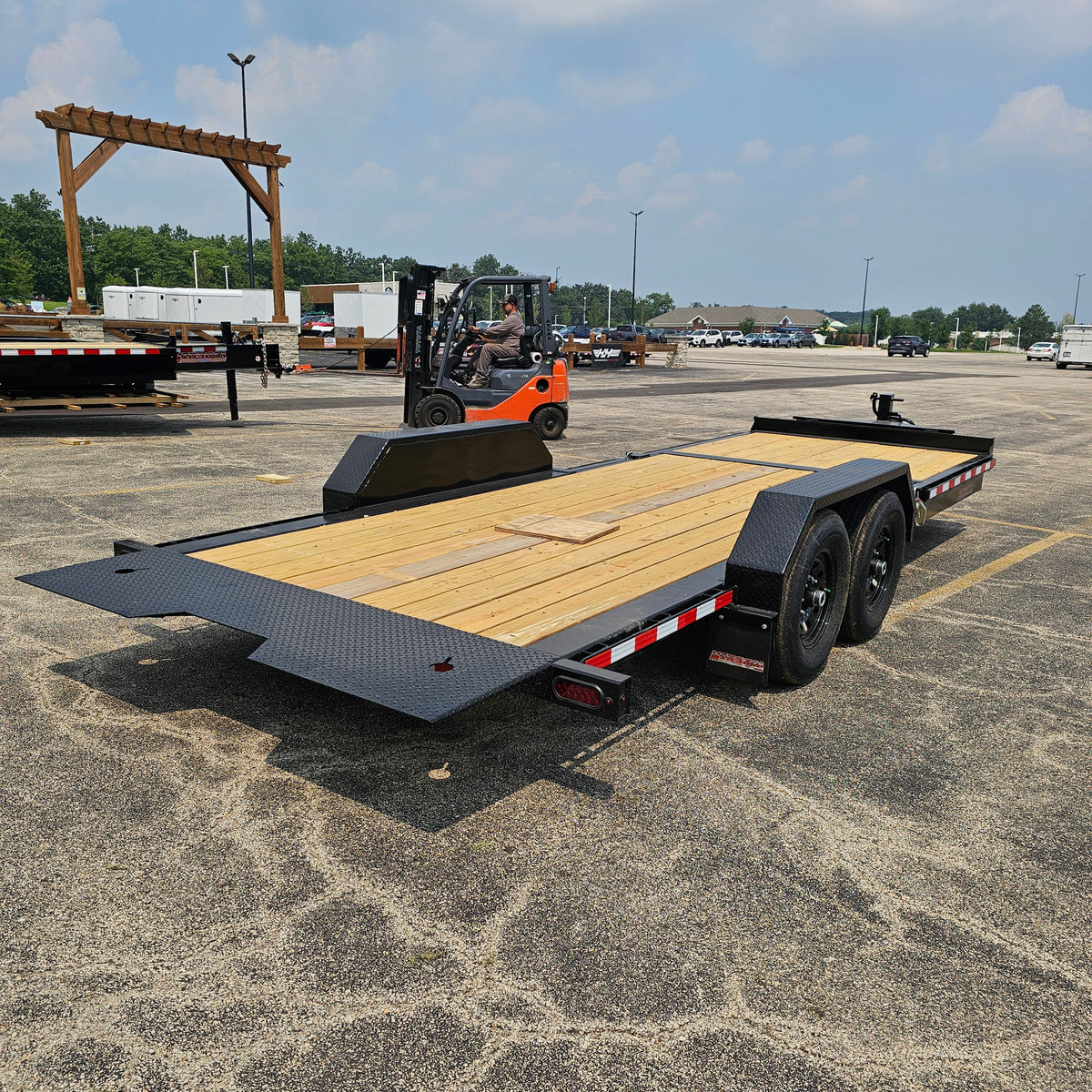 Remolque de plataforma inclinable Midsota NTB22-BP-154 de 22 pies
