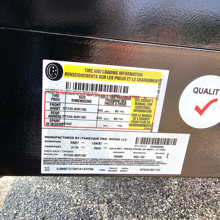 Midsota NTB22-BP-154 22 ft. Midsota Tilt Bed Trailer