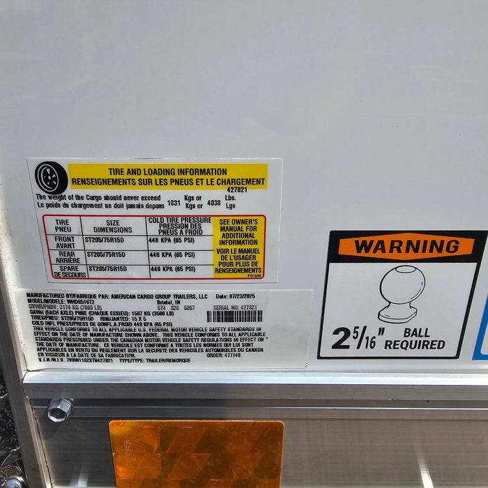 Wells Cargo WHD8516T2 16 ft. Wagon Hd Enclosed Trailer