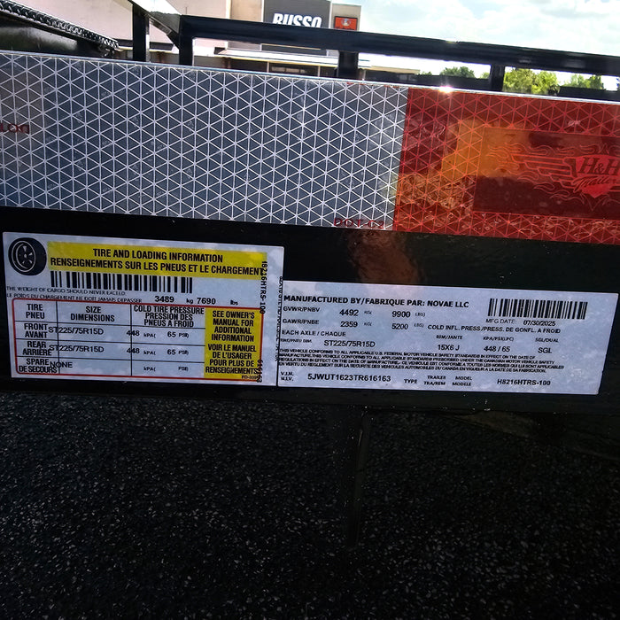 H&H Trailers H8216HTRS-100 16 ft. Landscape Trailer