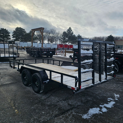 Remolque utilitario de acero H&H Trailers H8216TRS-070 de 16 pies