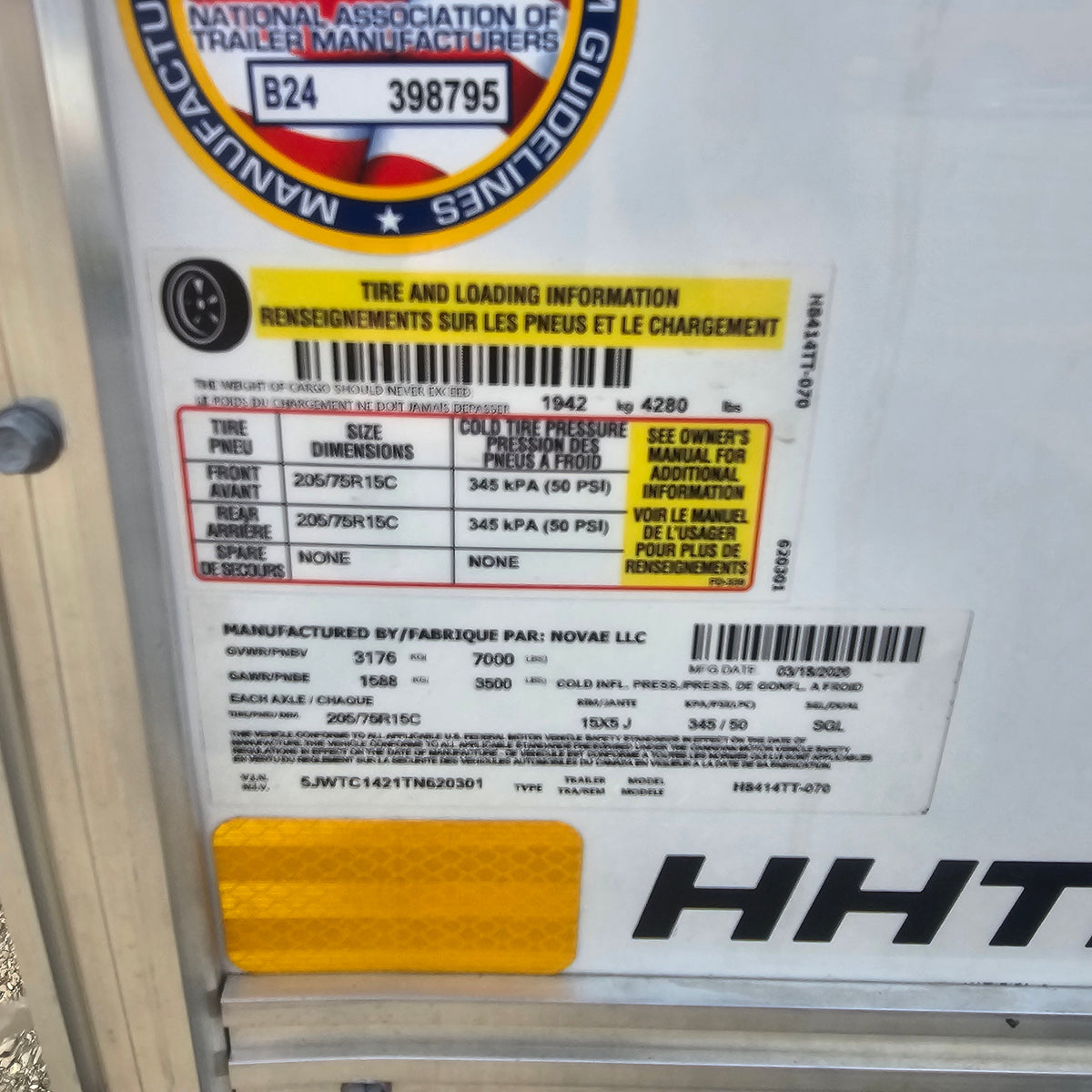 H&H Trailers H8414TT-070 14 Ft. Topline Trailer