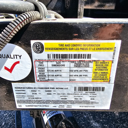 Midsota NDT8214-BP-154 14 ft. Nova Dump Bed Trailer