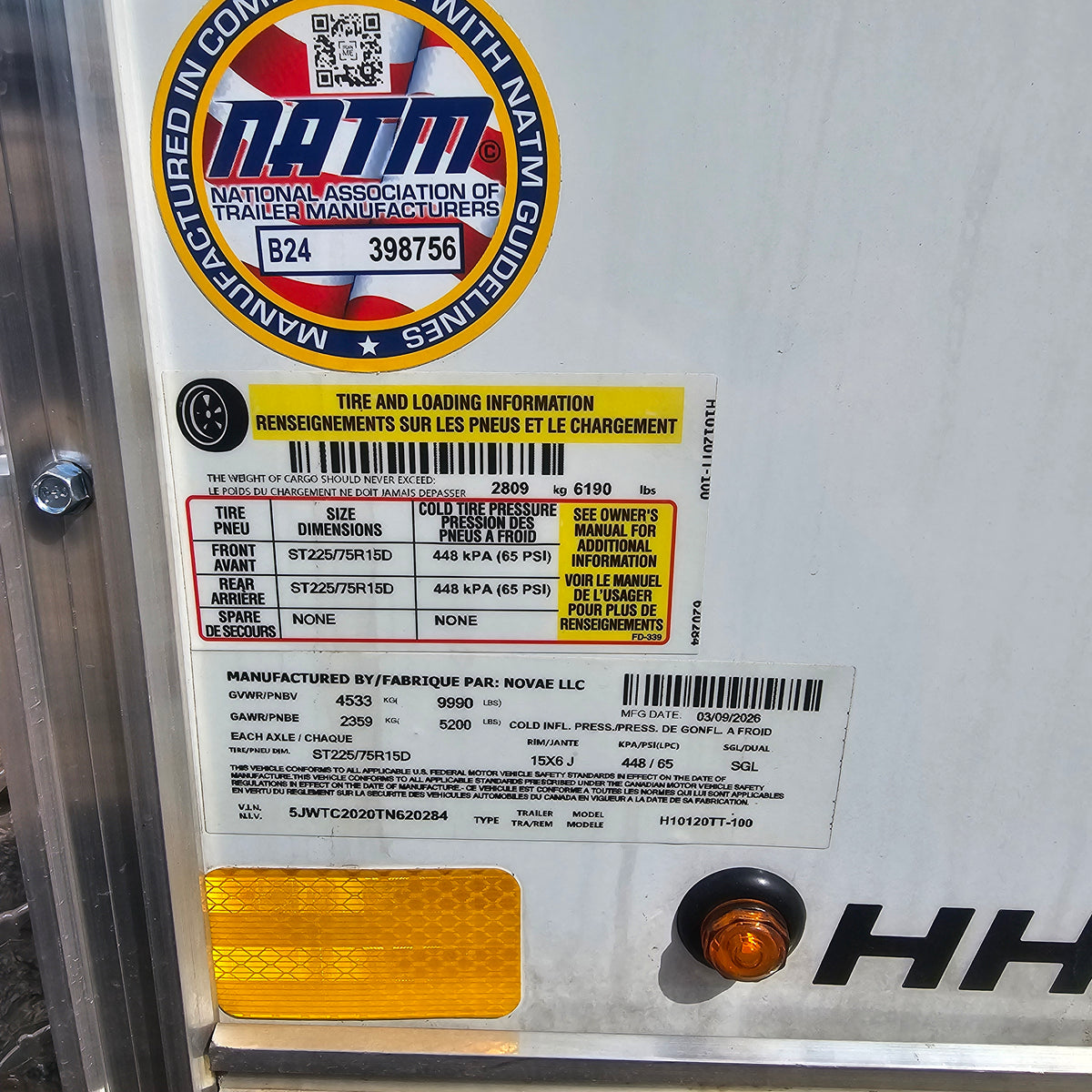 H&H Trailers H10120TT-100 20 ft. Topline Trailer