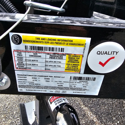 Midsota NDT8214-BP-154 14 ft. Nova Dump Bed Trailer