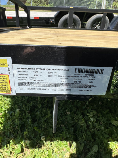 H&H Trailers H8212RS-030 12 ft. Steel Utility Trailer