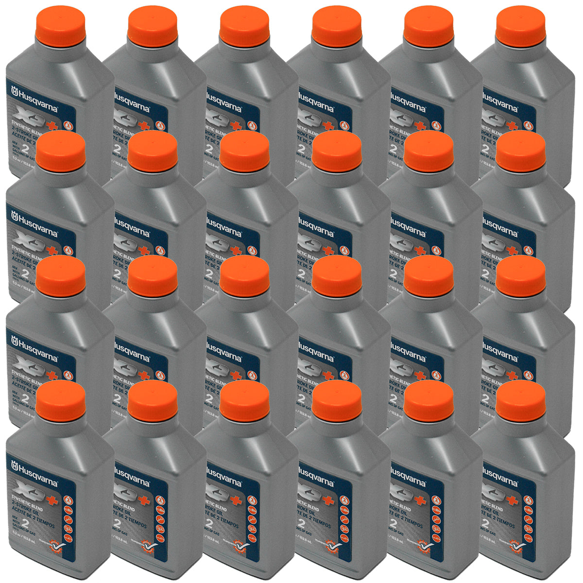 24PK Husqvarna 593152302 XP+ Aceite de 2 tiempos 5.2 oz.