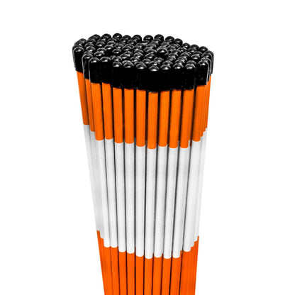 Russo Snow Stake Driveway Marker Orange w/ White Reflective Tape Length 48" Diameter 5/16"