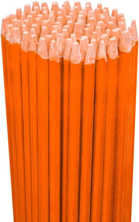 Russo Snow Driveway Marker naranja con cinta reflectante blanca Longitud 48" Diámetro 5/16"