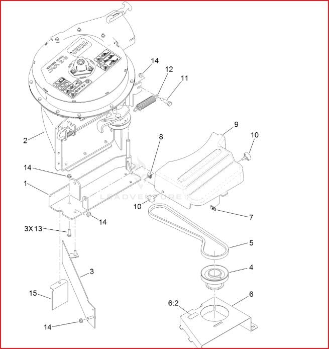 Kit de soplador y transmisión Toro 79341 Titan ZX/MX EZ Vac para plataforma de 54 pulgadas