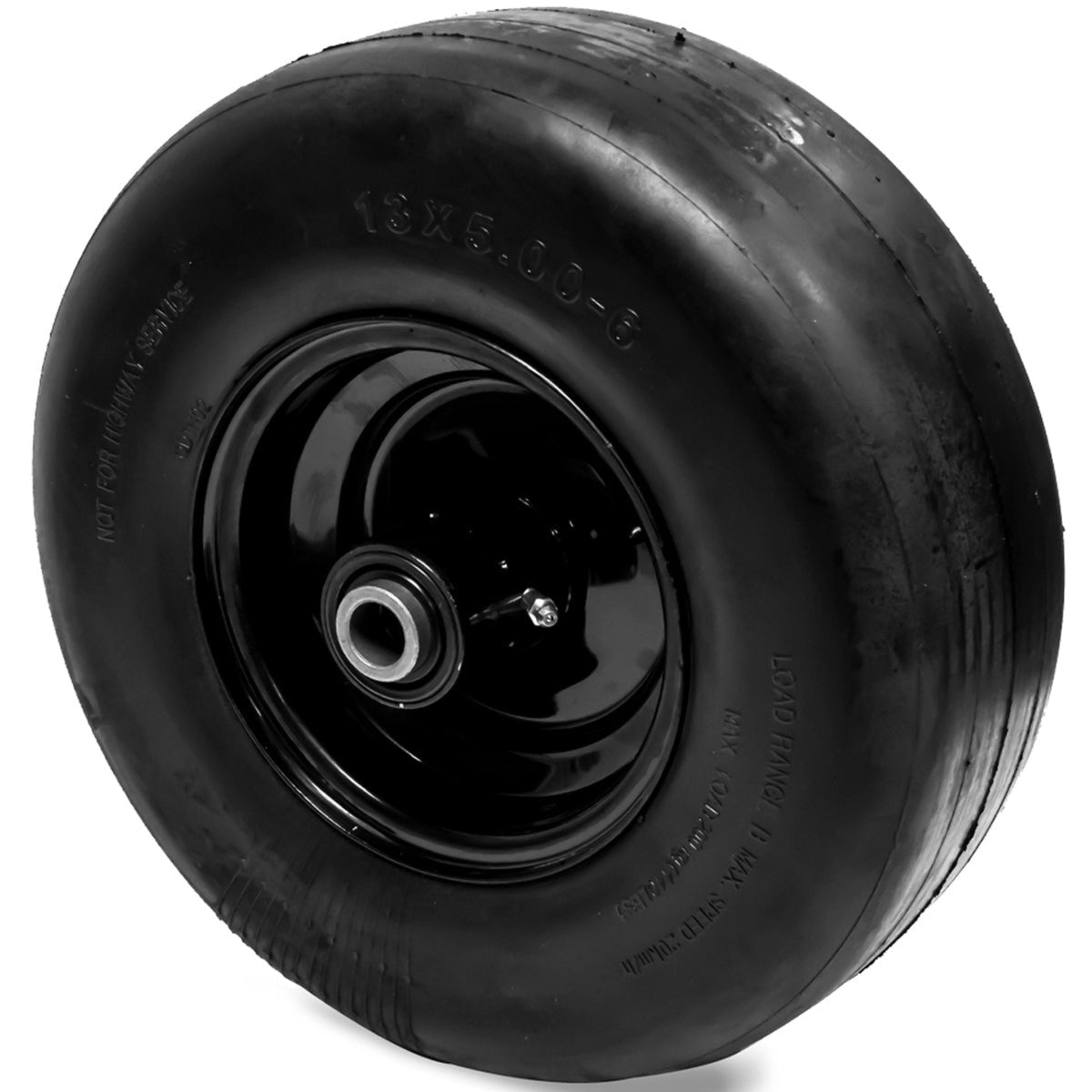 Conjunto de rueda antipinchazos 13X5.00-6 negra