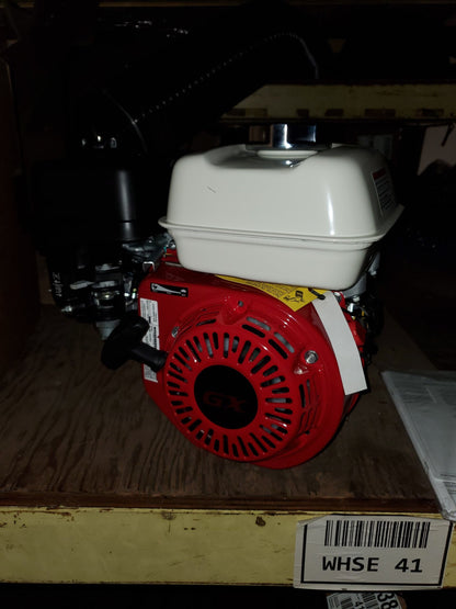 Motor Honda GX160UT2-QX2 de 4.8HP, eje horizontal de 3/4" x 2-7/16", arranque por cuerda.