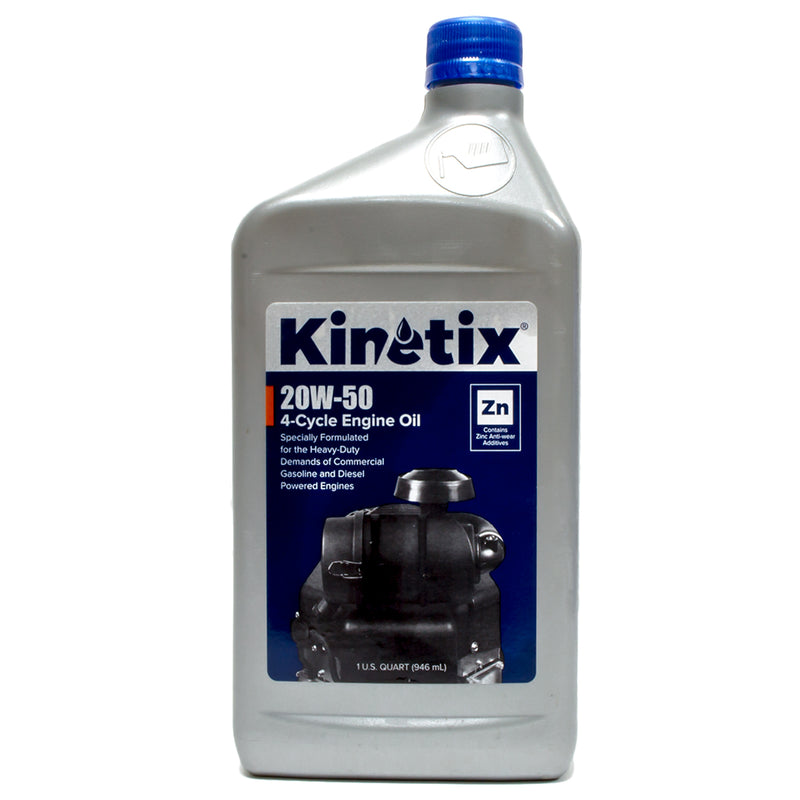 Aceite Kinetix 80007 20W50 para 4 ciclos, 1 cuarto de galón.