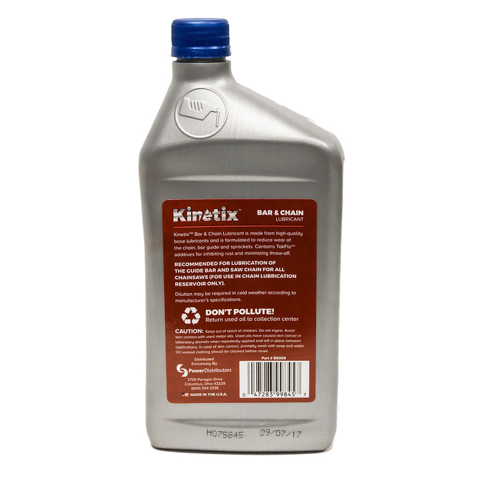 Kinetix 80009 Bar & Chain Oil 1 Qt.