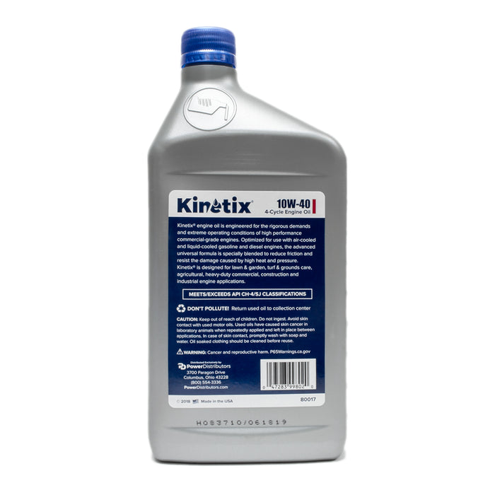 Kinetix 80017 10W40 Semi-Synthetic Oil 1 Qt.