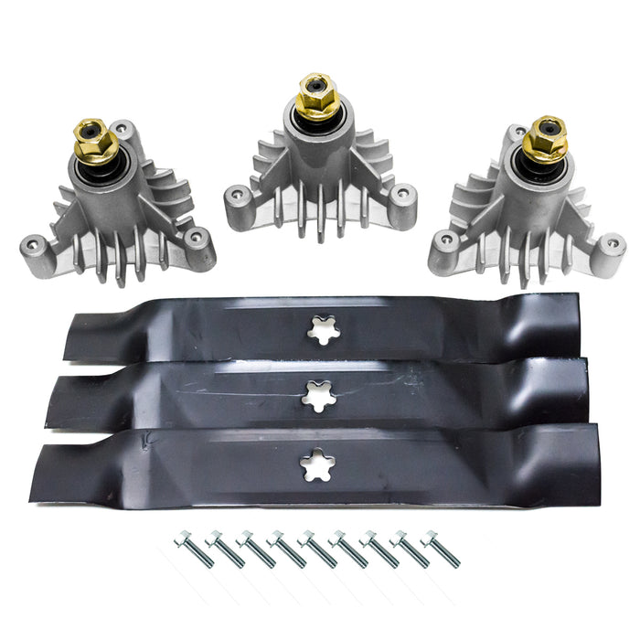 Spindle Blade Kit for AYP Husqvarna 46 inch Cut Deck YTH 1746A 1746B 2046A 2046B PP16H46 532143651