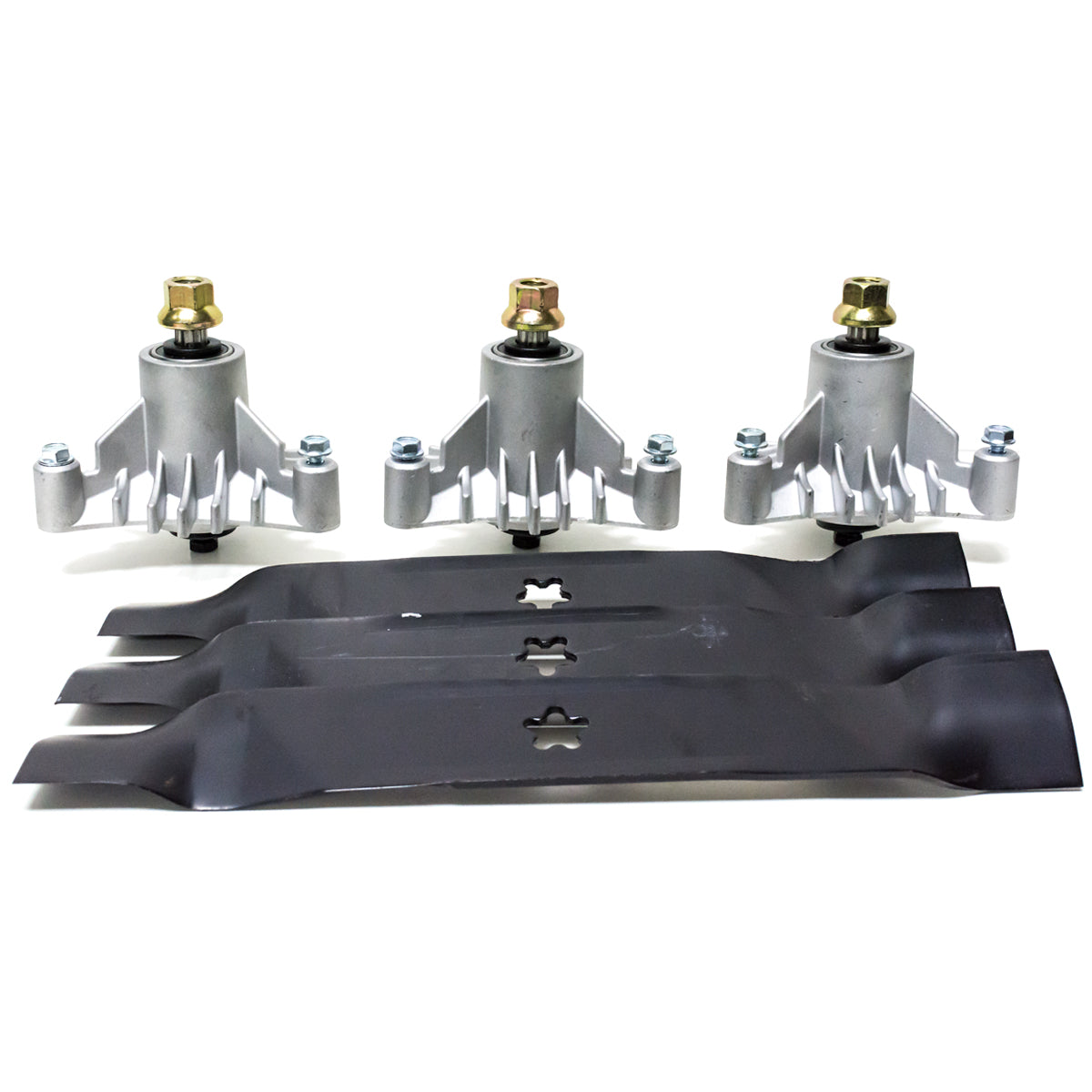 Kit de cuchillas de husillo para cubierta de corte AYP Husqvarna de 46 pulgadas YTH 1746A 1746B 2046A 2046B PP16H46 532143651