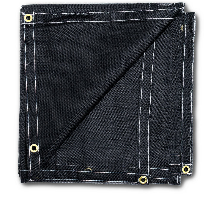 12X20 Heavy Duty Black Vinyl Mesh Tarp