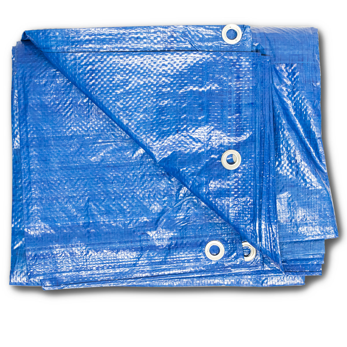 Lona azul liviana de 10 x 12 con ojales