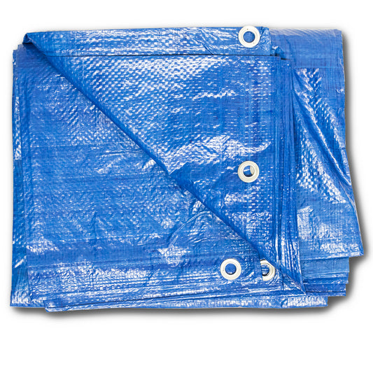 10X12 Light Duty Blue Tarp w/ Grommets