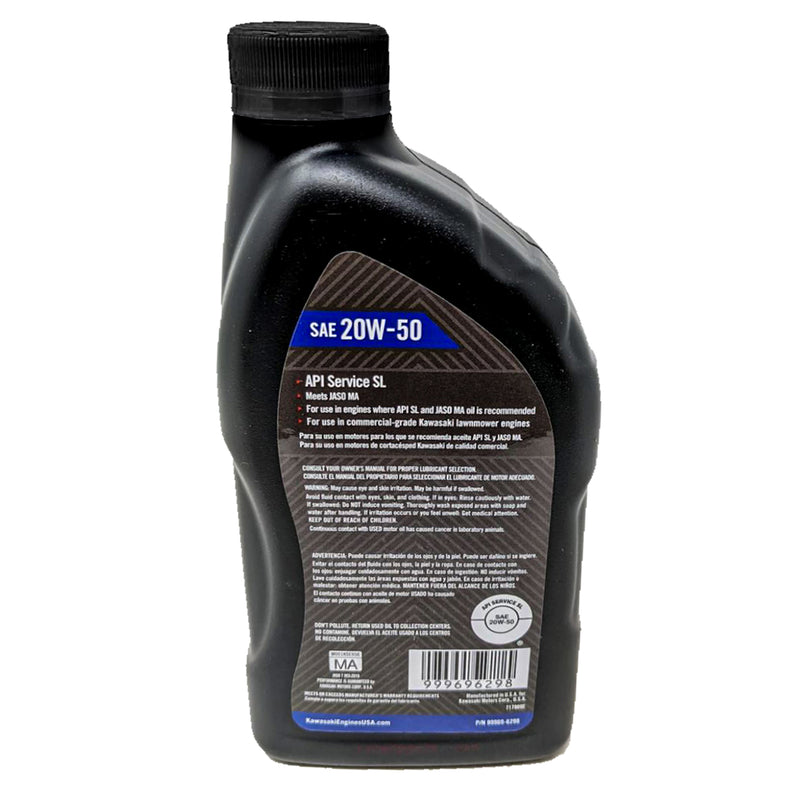 Kawasaki 99969-6298 Synthetic Blend 4-Cycle 20W50 Oil 1 Qt.