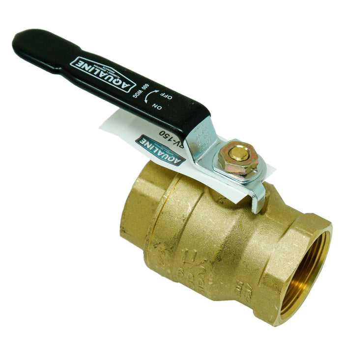 Aqualine BBV-150 1-1/2-inch FIPT Brass Full Port Ball Valve, 600 WOG