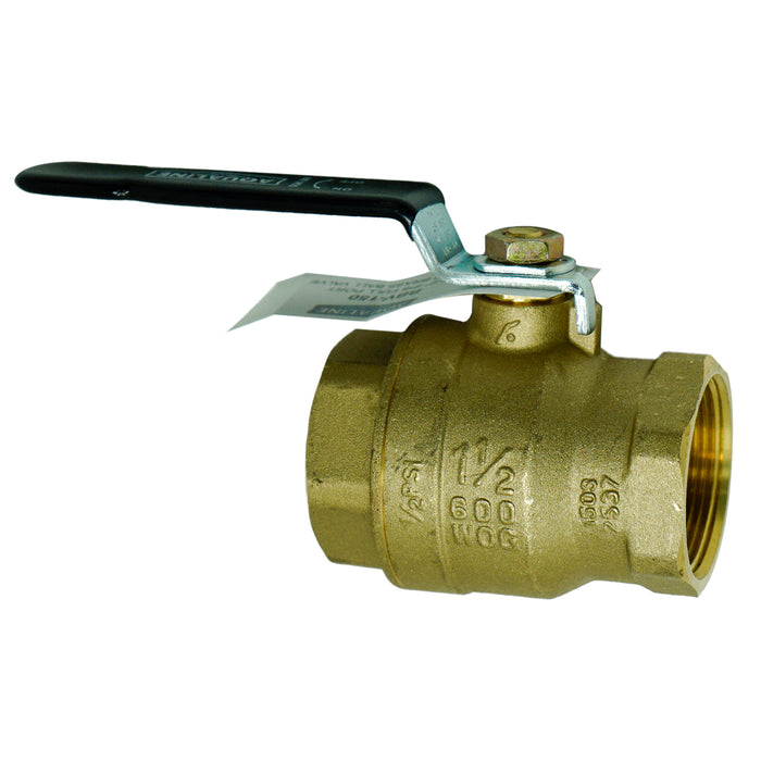 Aqualine BBV-150 1-1/2-inch FIPT Brass Full Port Ball Valve, 600 WOG