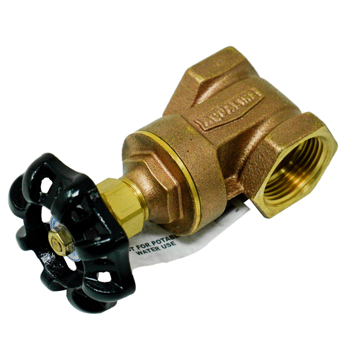 Aqualine BGV-100 1-inch Brass Gate Valve with Wheel Handle 200 WOG