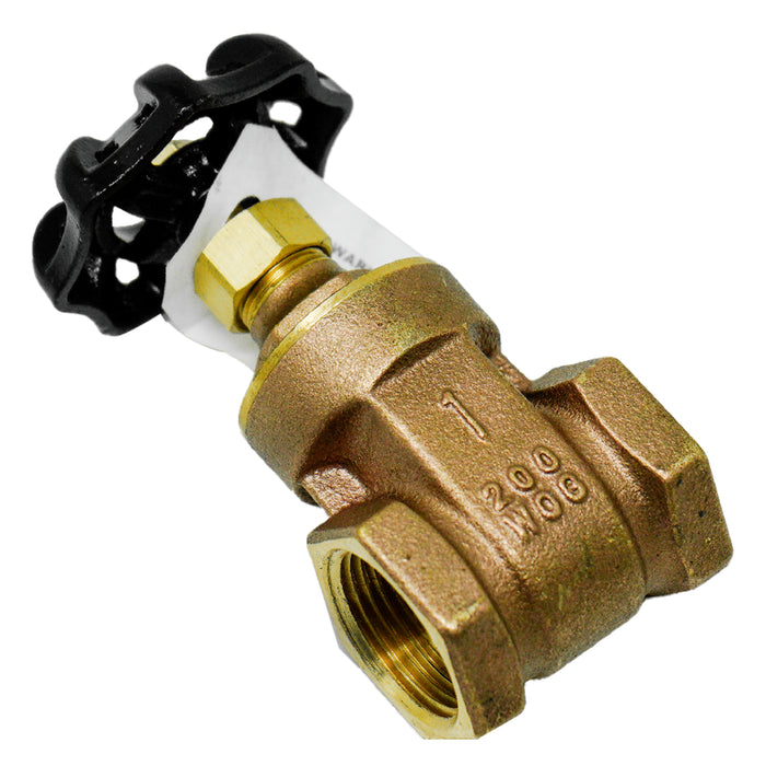 Aqualine BGV-100 1-inch Brass Gate Valve with Wheel Handle 200 WOG