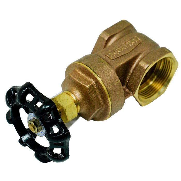 Aqualine BGV-150 1-1/2-inch Brass Gate Valve with Wheel Handle 200 WOG