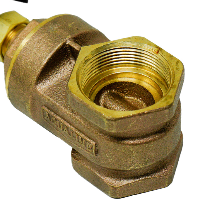 Aqualine BGV-150 1-1/2-inch Brass Gate Valve with Wheel Handle 200 WOG