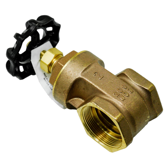 Aqualine BGV-200 2-inch Brass Gate Valve with Wheel Handle 200 WOG