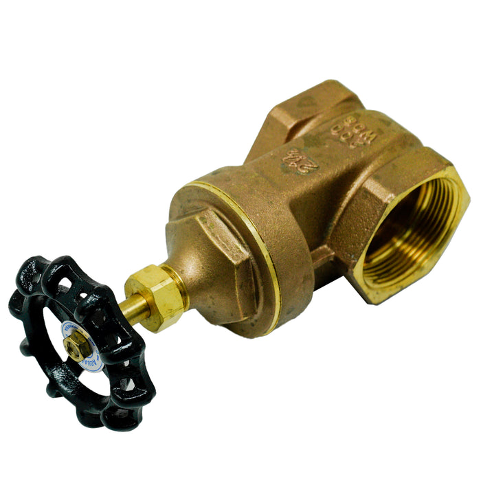 Aqualine BGV-250 2-1/2-inch Brass Gate Valve with Wheel Handle 200 WOG