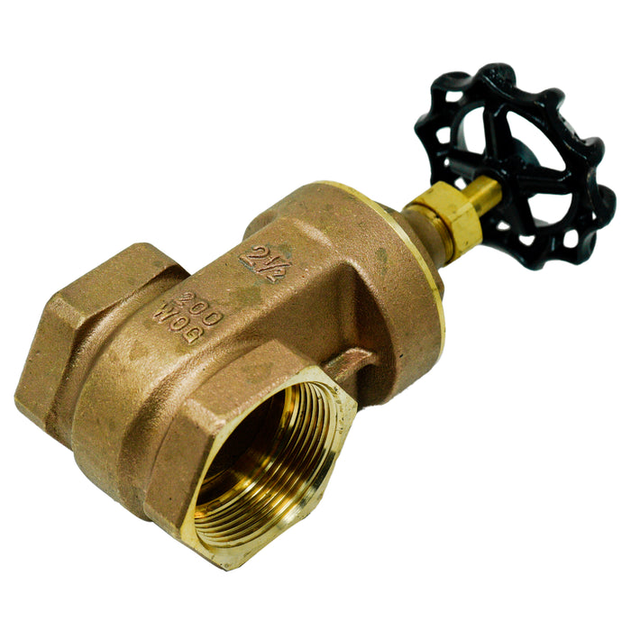 Aqualine BGV-250 2-1/2-inch Brass Gate Valve with Wheel Handle 200 WOG