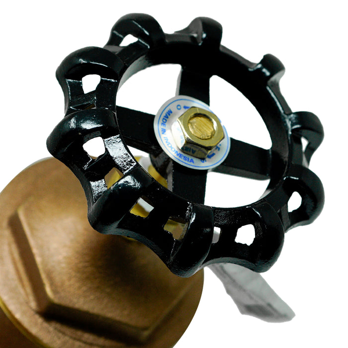 Aqualine BGV-300 3-inch Brass Gate Valve with Wheel Handle 200 WOG