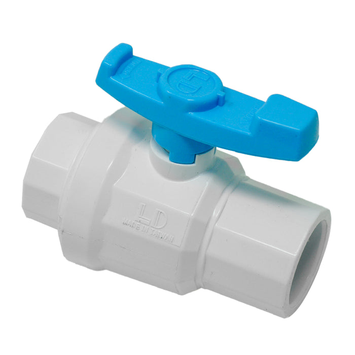 Aqualine PBV-100S 1-inch Plastic PVC Ball Valve with SLIP ends