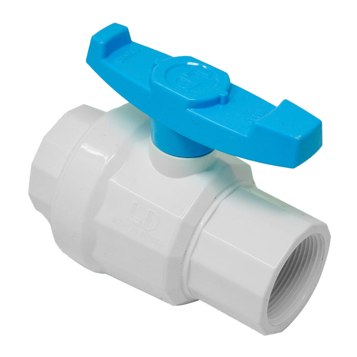 Aqualine PBV-150 1-1/2 inch Plastic PVC Ball Valve with threads