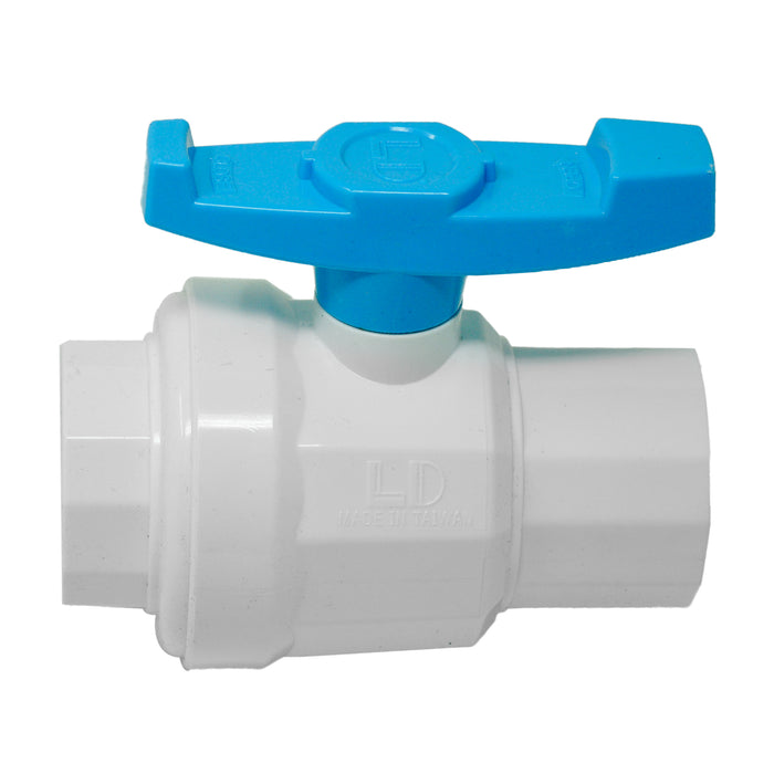 Aqualine PBV-150 1-1/2 inch Plastic PVC Ball Valve with threads
