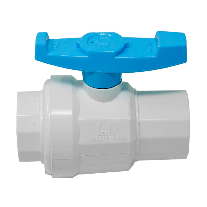 Aqualine PBV-150S 1-1/2 inch Plastic PVC Ball Valve with SLIP ends