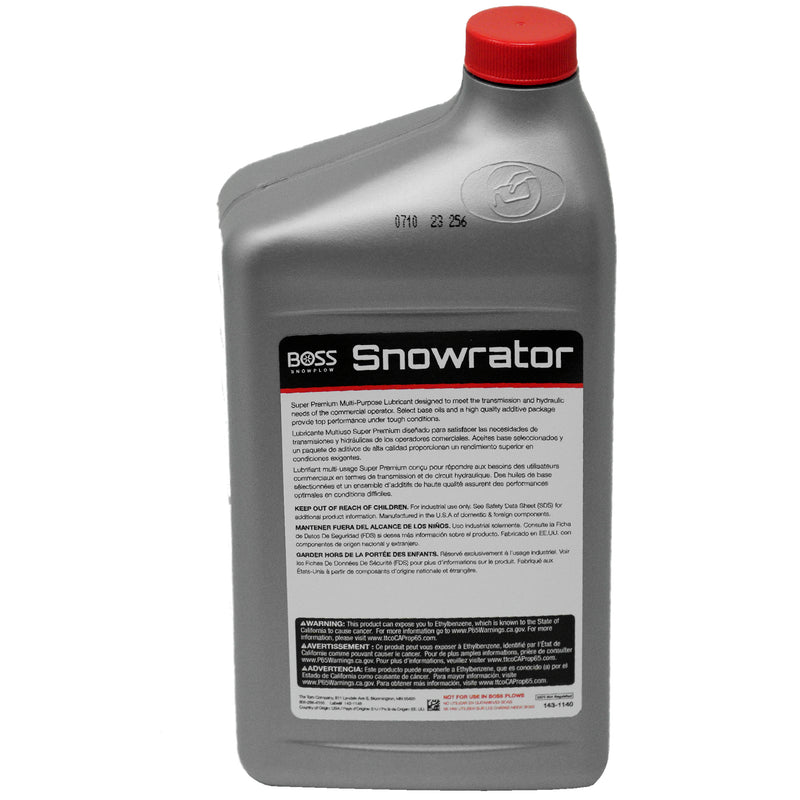 Boss 143-1141 Fluido hidráulico Snowrator 1 cuarto de galón