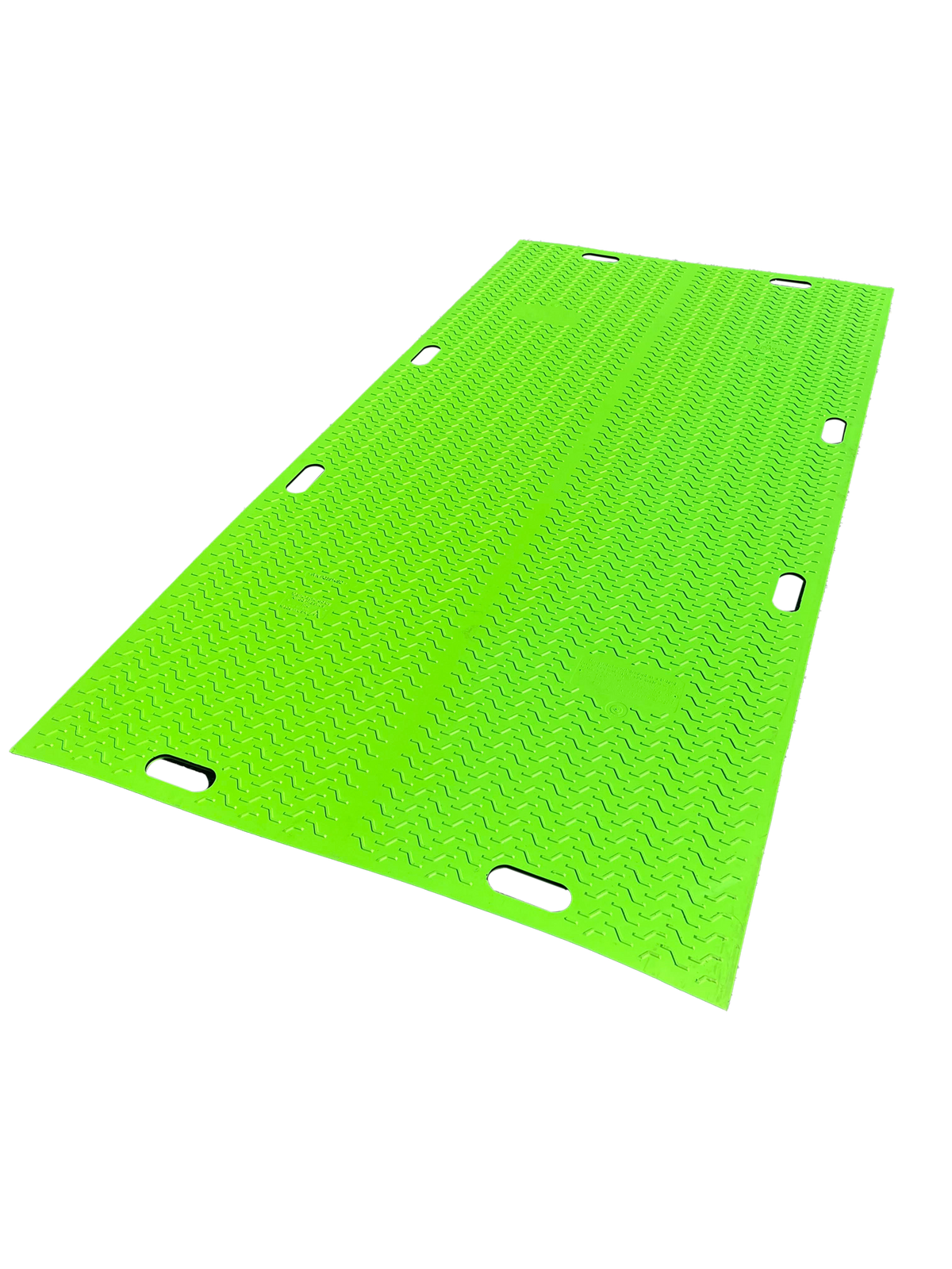 Tapete Bad Ass Mats FG3514SG4 con agarre seguro, 1,22 m x 2,44 m, verde de seguridad de alta visibilidad, plástico HDPE de 0,95 cm, capacidad de carga de 80 toneladas