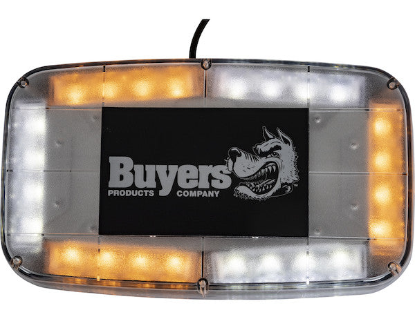 Buyers 8891042 Amber/Clear 11 Inch Rectangular Multi-Mount LED Mini Light Bar