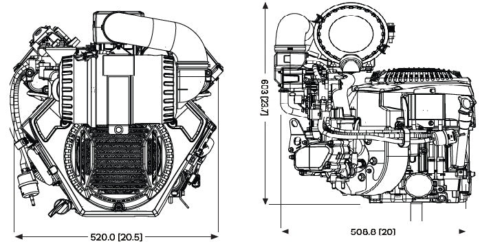 CV832-3003, 32HP, Motor de reemplazo básico Rehlko(Kohler)