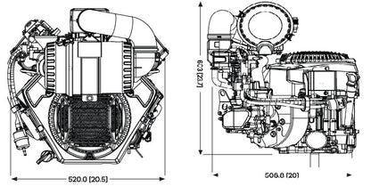 CV832-3003, 32HP, Motor de reemplazo básico Rehlko(Kohler)