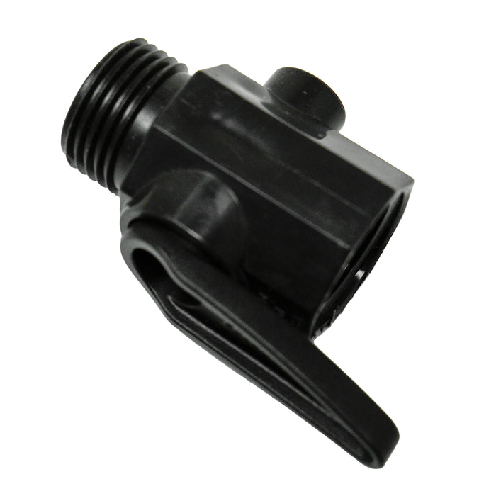 Dramm 22318 Shut Off Valve Plastic One Piece Ball & Large Handle Black