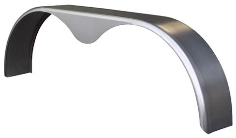 Guardabarros tándem de aluminio Dexter 2122-A TD de 9" de ancho x 72" de largo, 1" de radio, 20.5" de grosor y 0.090" de grosor