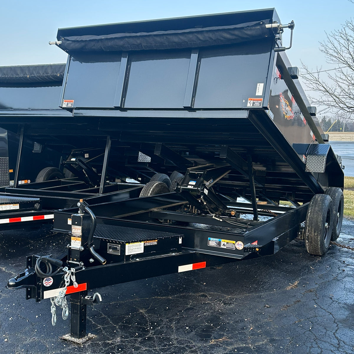 H&H Trailers H8314DBW-B-140 14 ft. Industrial Dump Trailer