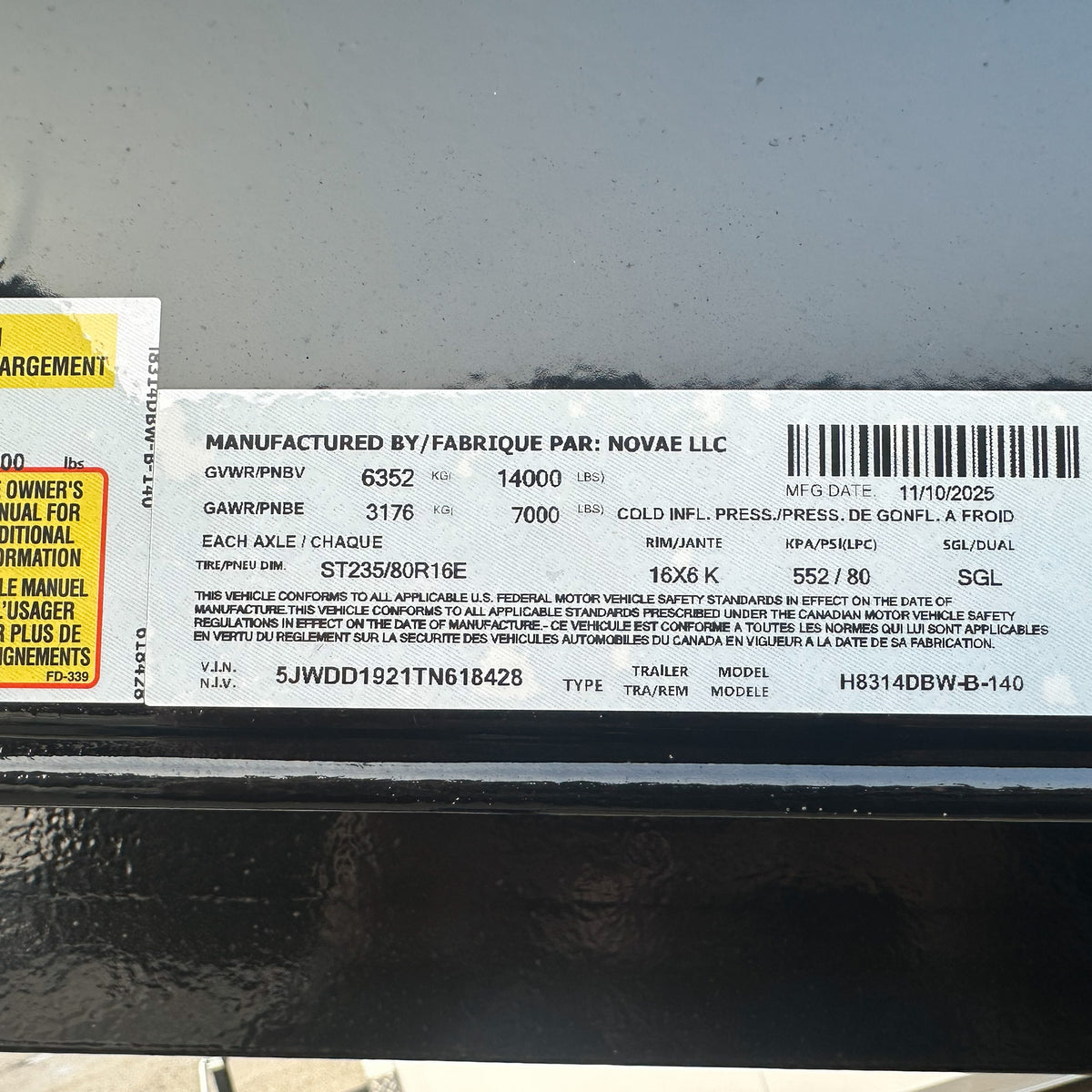 Remolque volquete industrial de 14 pies H&amp;H Trailers H8314DBW-B-140