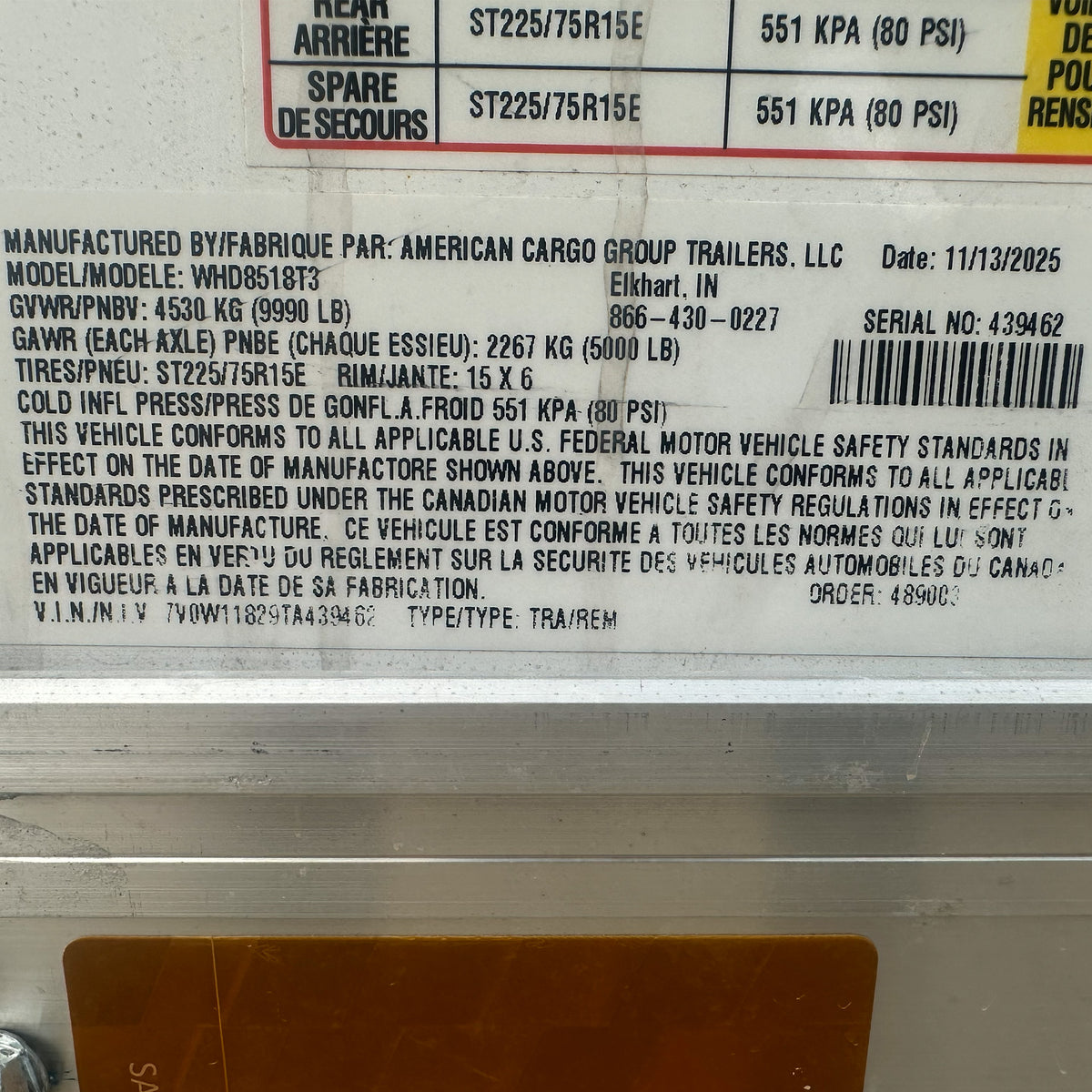 Wells Cargo WHD8518T3 18 ft. Wagon Hd Enclosed Trailer